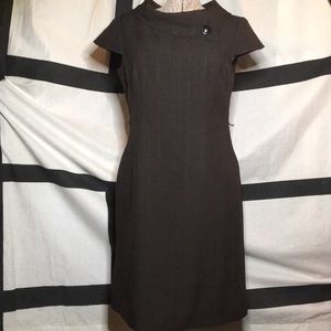Karin Stevens Dark Brown Retro Dress - Size 10